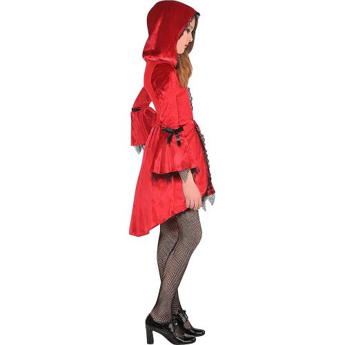  할로윈 용품amscan 849829 Girls Gothic Red Riding Hood Costume - Medium (8-10)1 set, Multicolor