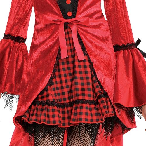  할로윈 용품amscan 849829 Girls Gothic Red Riding Hood Costume - Medium (8-10)1 set, Multicolor