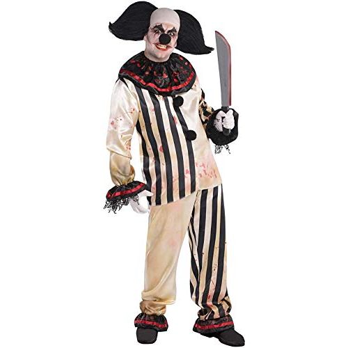  할로윈 용품AMSCAN Freak Show Bloody Clown Shirt and Pants Halloween Costume for Adults, One Size