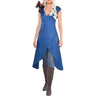 Amscan Women Standard Dragon Queen Blue Slate Dress- 1 pc.