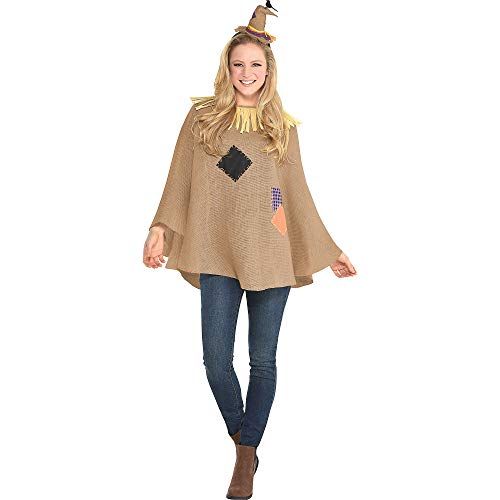  할로윈 용품Amscan Adult Scarecrow Poncho Costume, Multicolor, One Size