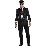 amscan Adult Captain Wingman Pilot Costume - Large (42-44), Multicolor