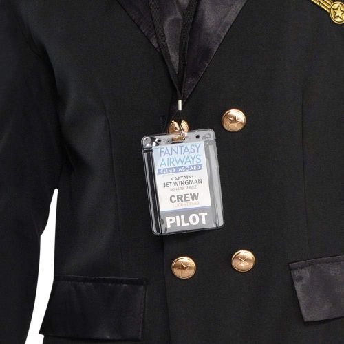  할로윈 용품amscan Adult Captain Wingman Pilot Costume - Large (42-44), Multicolor