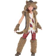 할로윈 용품amscan Girls Brown Werewolf Costume - Medium (8-10)