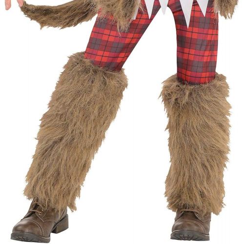  할로윈 용품amscan Girls Brown Werewolf Costume - Medium (8-10)