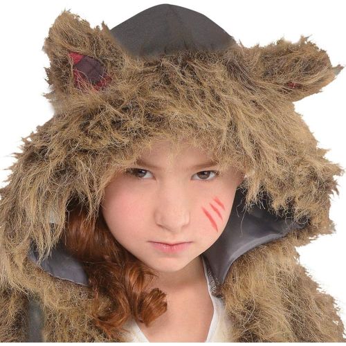  할로윈 용품amscan Girls Brown Werewolf Costume - Medium (8-10)