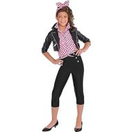 할로윈 용품Amscan Greaser Girl Child 50S Costume