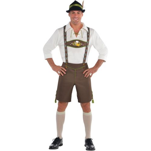  할로윈 용품AMSCAN Suit Yourself Mr. Oktoberfest Costume for Adults, Plus Size, Includes Lederhosen, a Shirt, a Hat, Knee Socks, and More