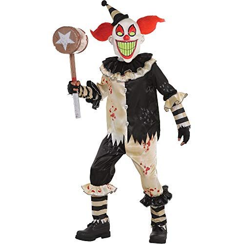  할로윈 용품Amscan 8400036 Carnival Nightmare Clown Costume - Large (10-12)
