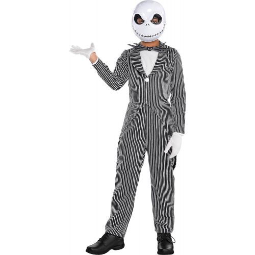  할로윈 용품Amscan Party City Jack Skellington Halloween Costume for Boys, The Nightmare Before Christmas, Medium (8-10), Includes Mask