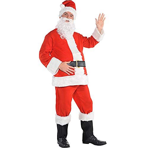  할로윈 용품Amscan 848879 Adult Flannel Santa Suit, 3XLarge Size