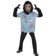 할로윈 용품amscan 847738 Zombie Chimp Costume - Medium (8-10) Black 1ct.