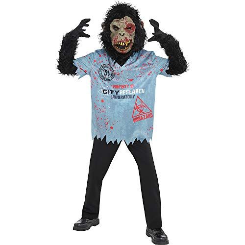  할로윈 용품amscan 847738 Zombie Chimp Costume - Medium (8-10) Black 1ct.