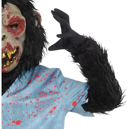  할로윈 용품amscan 847738 Zombie Chimp Costume - Medium (8-10) Black 1ct.