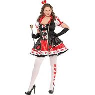할로윈 용품Amscan 842725 Charmed Queen Costume, Adult Plus Size, 1 Piece, Red and Black