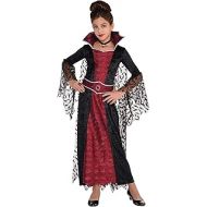 amscan 847250 Girls Coffin Queen Vampire Costume, Medium Size (8-10 Years Old)