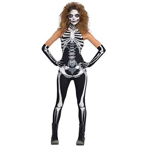  할로윈 용품amscan Bone A Field Babe Adult Skeleton Costume