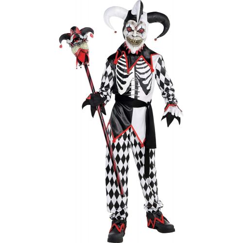  할로윈 용품AMSCAN Sinister Jester Halloween Costume for Boys, Small, with Included Accessories