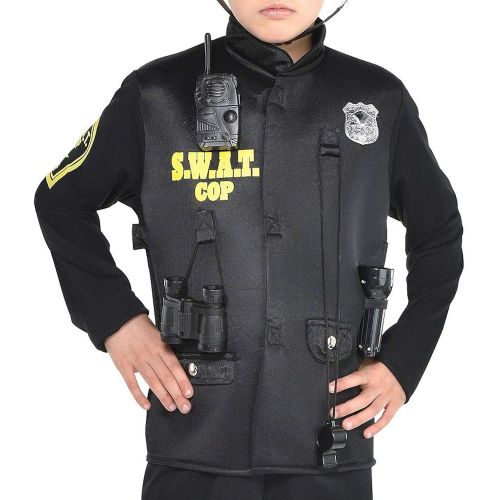  할로윈 용품AMSCAN SWAT Cop Halloween Costume for Boys, Includes Helmet, Flashlight and More