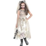 Amscan Girls Crypt Bride Costume - Medium (8?10), Grey