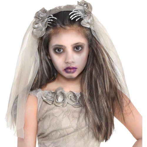  할로윈 용품Amscan Girls Crypt Bride Costume - Medium (8?10), Grey
