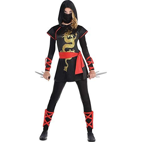  할로윈 용품Amscan 8400871 Adult Ultimate Ninja Costume - Small (2-4) 1 set