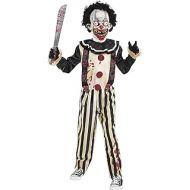 Amscan Suit Yourself Slasher Clown Costume for Boys, Includes a Creepy Jumpsuit, a Mask with Hair, and a Collar