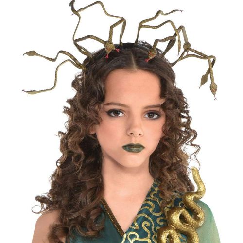  할로윈 용품amscan Girls Medusa Costume, Large (12-14)- 2 pcs, Multicolor