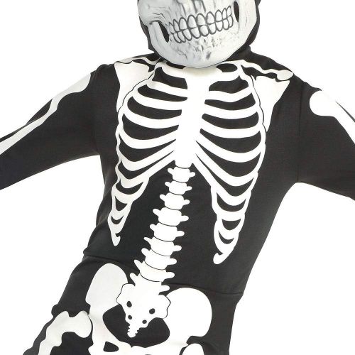  할로윈 용품amscan Glow in The Dark X-Ray Skeleton Costume for Toddlers (3-4)- 3 pcs., Multicolor, small