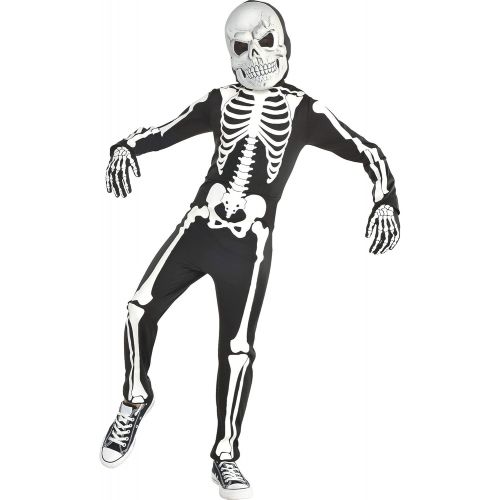  할로윈 용품amscan Glow in The Dark X-Ray Skeleton Costume for Toddlers (3-4)- 3 pcs., Multicolor, small