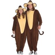 Amscan 848702 Adult Zipster Monkey One Piece Costume, Plus Size