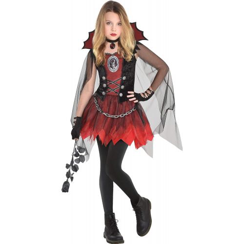  할로윈 용품amscan Girls Dark Vampire Costume- Small (4-6)- 3 pcs., Multicolor