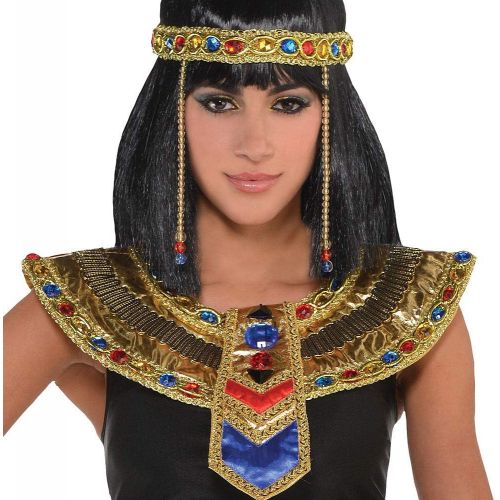  할로윈 용품amscan 847815 Adult Egyptian Queen Cleopatra Costume, Medium Size, Multicolor
