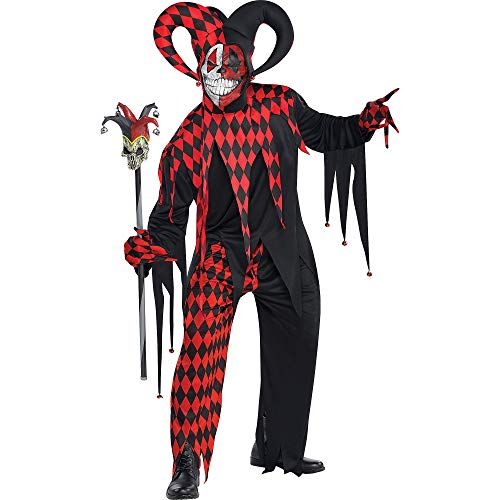  할로윈 용품Amscan Mens Jester Adult Costume Set | Standard Adult | 1 Set