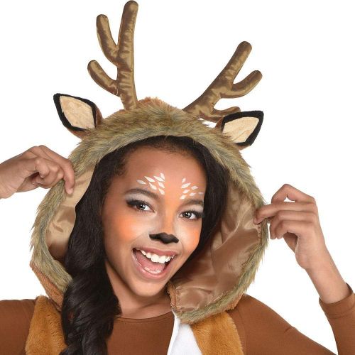  할로윈 용품Amscan Oh Deer! Halloween Costume for Girls, Attached Hood, Antlers, and Ears Included