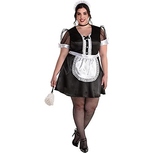  할로윈 용품amscan Maid for You Halloween Costume for Women, Plus (18-20), Includes Headband, Choker, Dress, Apron