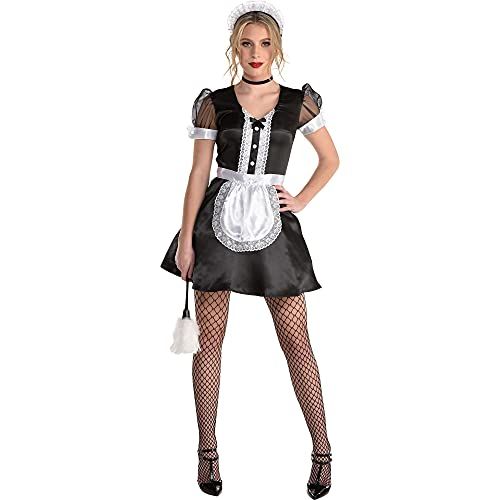  할로윈 용품amscan Maid for You Halloween Costume for Women, Includes Headband, Choker, Dress, Apron