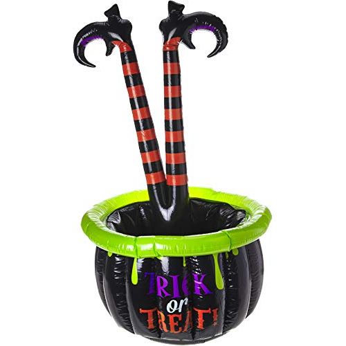  할로윈 용품Amscan Inflatable Witch Cauldron Cooler, Measure 55 Inches Tall, Shaped like a Witchs Cauldron with Legs Sticking Out
