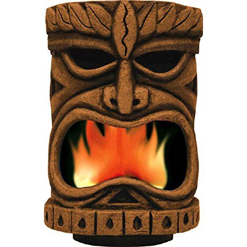  Amscan Hawaiian Summer Luau Battery Operated Flaming Tiki Head Party Supplies