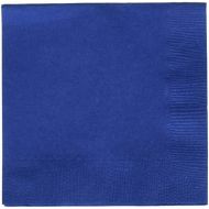 Amscan 6543217948863 Big Party Beverage Napkins 5-Inch, 125Pkg, Bright Royal Blue 3-Pack