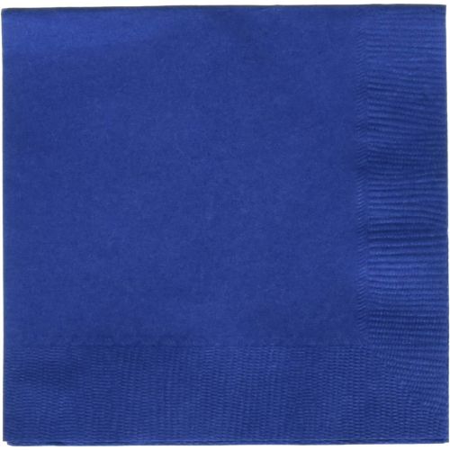  Amscan 6543217948863 Big Party Beverage Napkins 5-Inch, 125Pkg, Bright Royal Blue 3-Pack