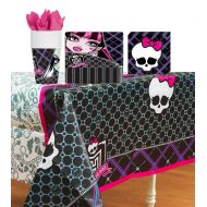 Amscan Monster High Party Supplies Pack Including Plates, Cups, Napkins, and Tablecover- 16 Guests