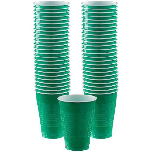  Amscan Party City Big Party Pack Festive Green Paper Tableware Kit and Supplies for 50 Guests, Includes Table Covers and More