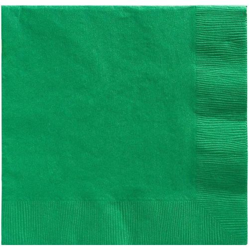  Amscan Party City Big Party Pack Festive Green Paper Tableware Kit and Supplies for 50 Guests, Includes Table Covers and More