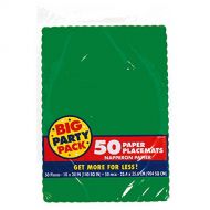 Amscan Festive Green Paper Placemats | Party Supply | 600 ct.