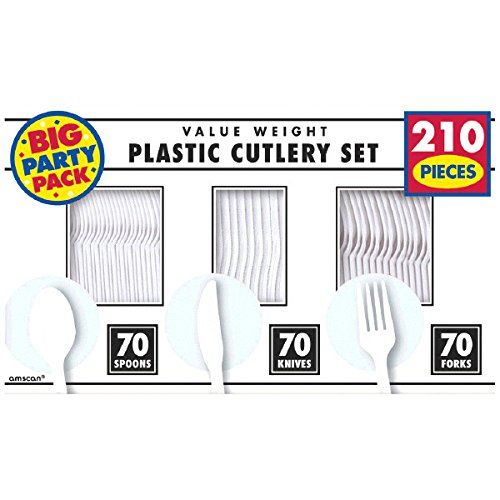  Amscan Big Party Pack Window Box Cutlery Set | Festive Green | Party Supply | 1680 ct.