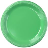 Amscan Festive Green Round Plastic Plates | 10.25 | Party Supply | 200 ct.