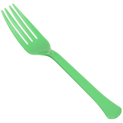  Amscan Premium Heavy Weight Plastic Forks | Festive Green | Party Supply | 576 ct.