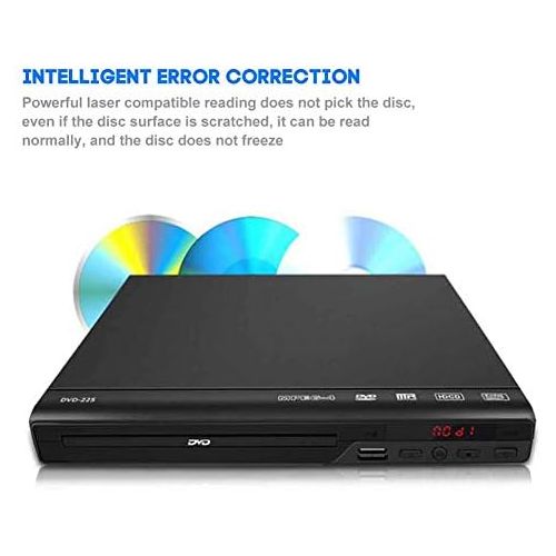  Amusingtao DVD Player for TV, HD DVD Player with HDMI & AV Cable, 1080P Full HD CD Player, Disc Player for Video & Media CD PAL/NTSC Compatible USB Compatible