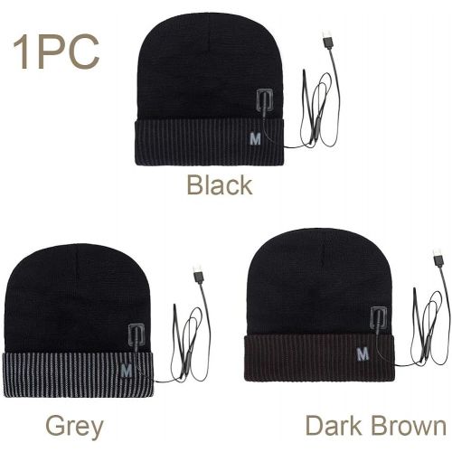  [아마존베스트]Amusingtao Men Women King Outdoor Sports B Shop Ski Electric Fishing Cycling Riding Knitted Winter Warm Climbing Hat Black